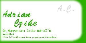 adrian czike business card